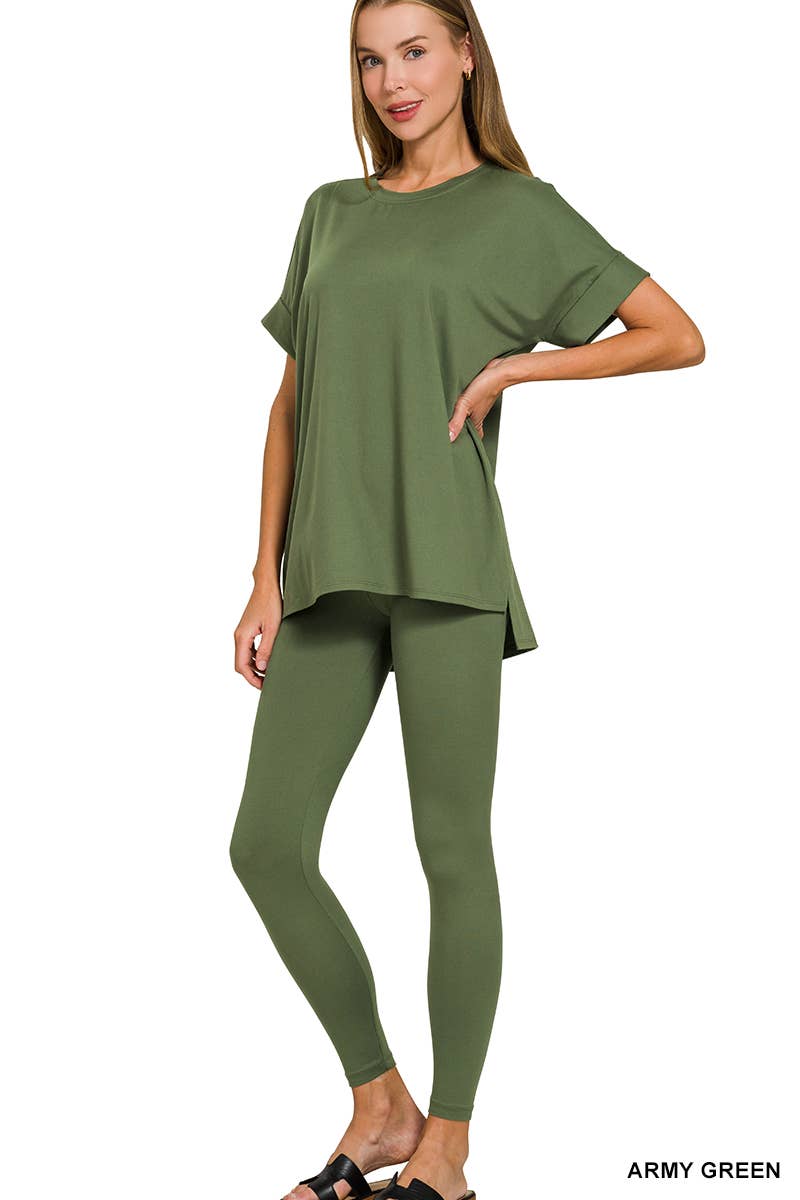 Microfiber Soft Loungewear 2pc Set - Zenana