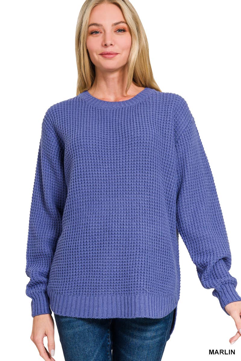 `Basic Waffle Sweater