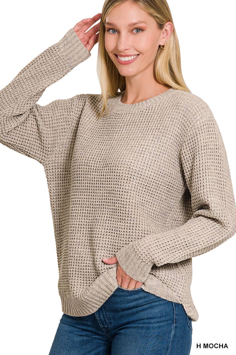 `Basic Waffle Sweater