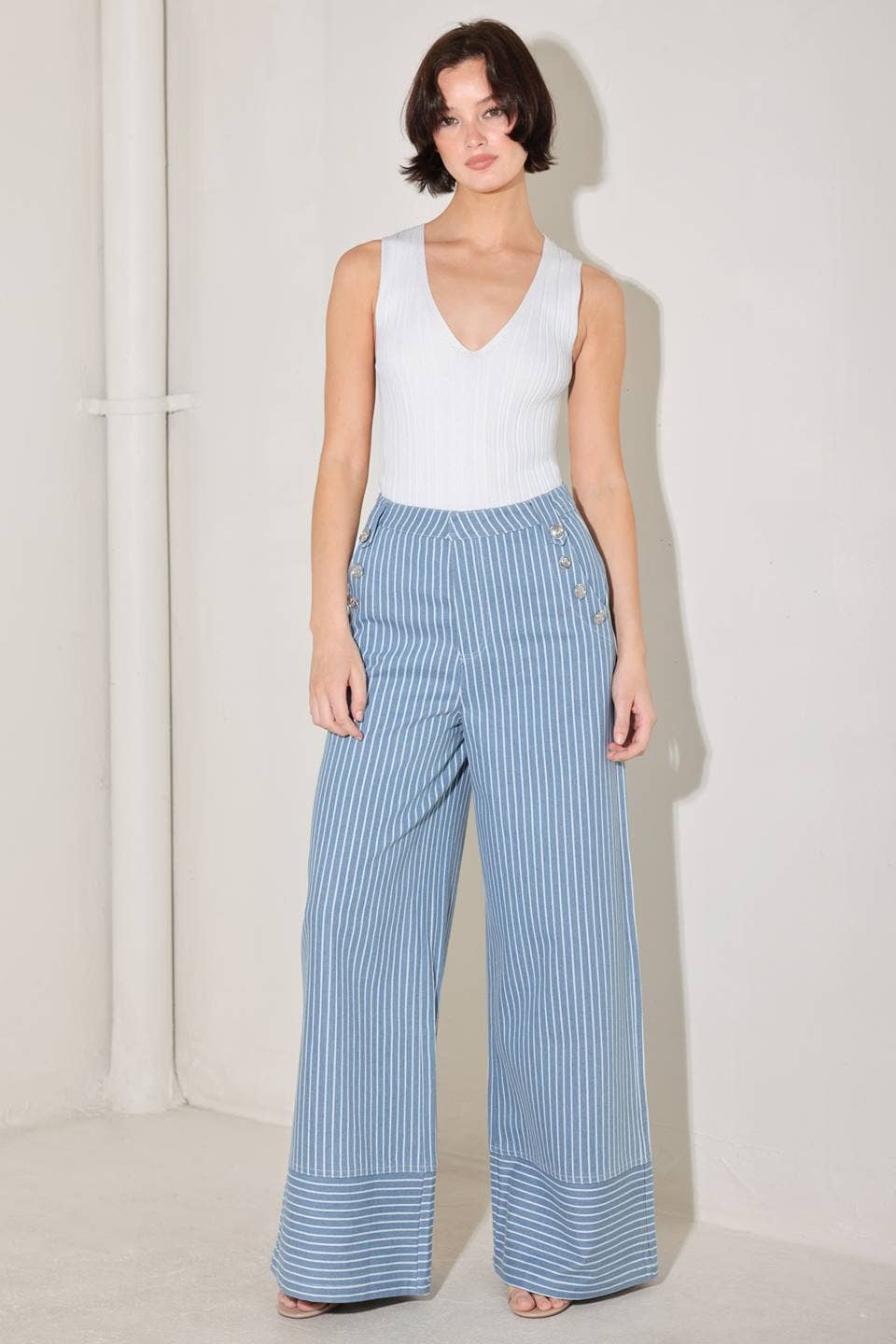 A striped woven pant - FP1916T