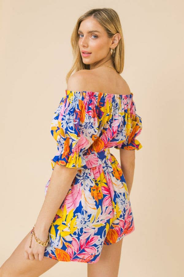 A Printed Romper -IP7352AZ