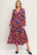 A printed woven midi dress - ID20537