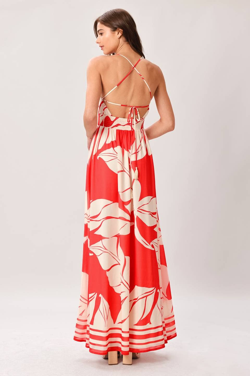 A printed woven maxi dress - ID23581