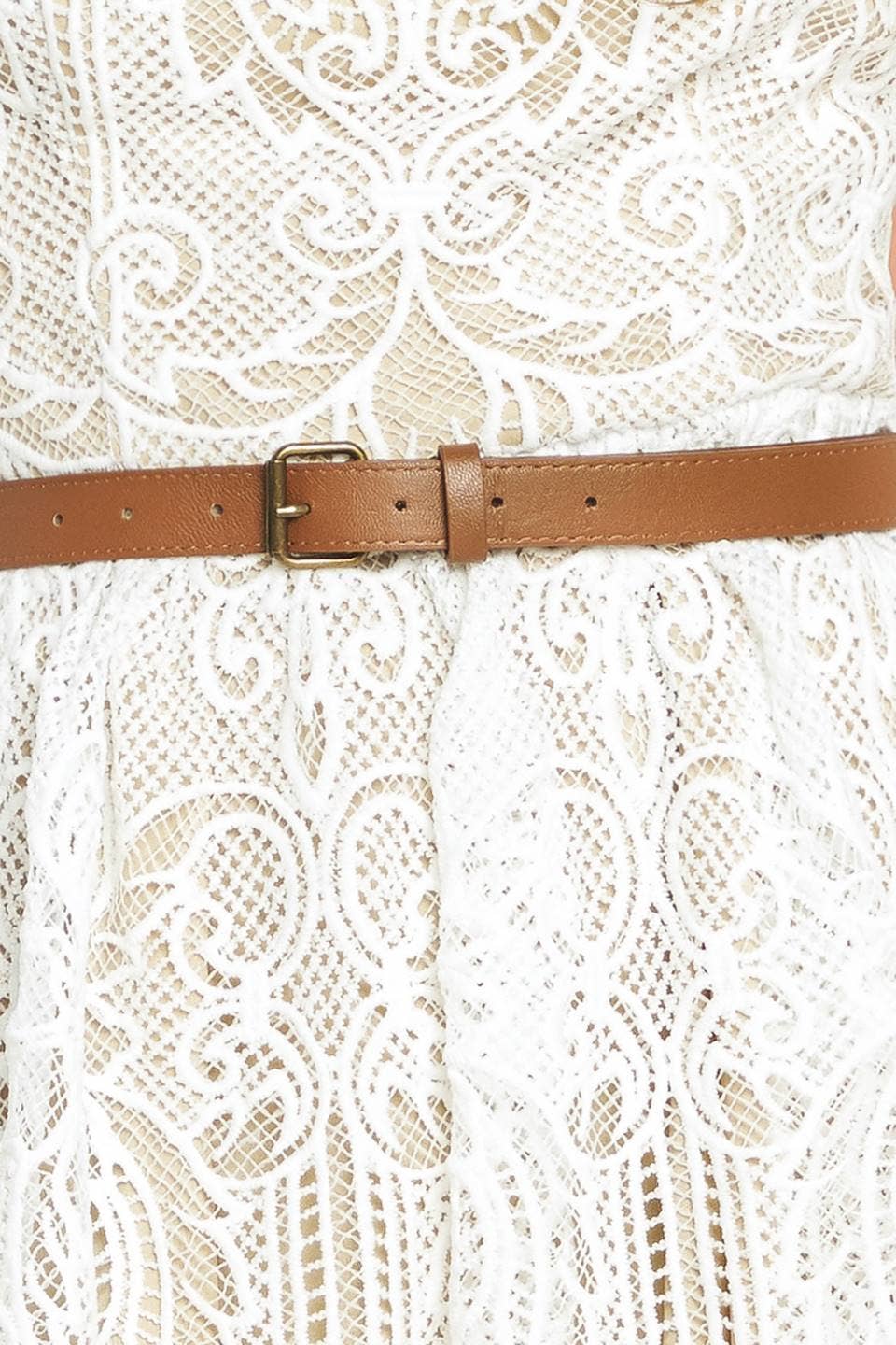 A woven lace midi dress - ID23640
