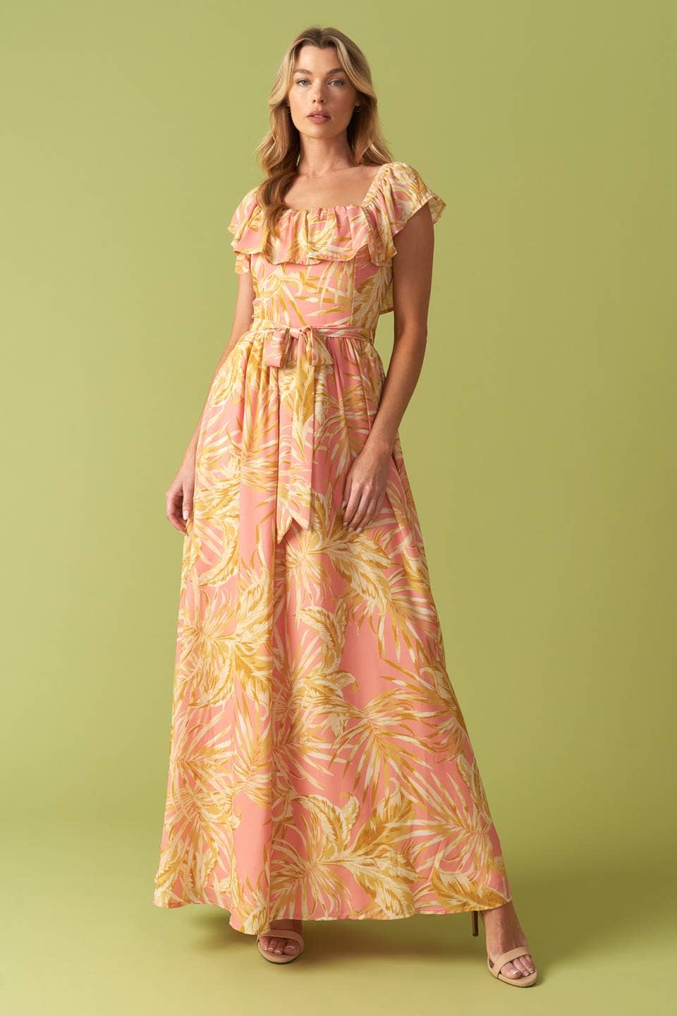 A printed woven midi dress - ID21892