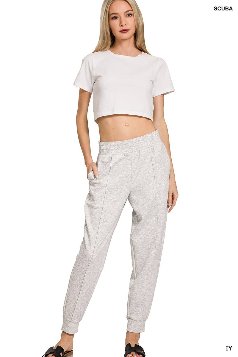 Scuba Half Zip Sweatshirts & Joggers 2PC Set - Zenana