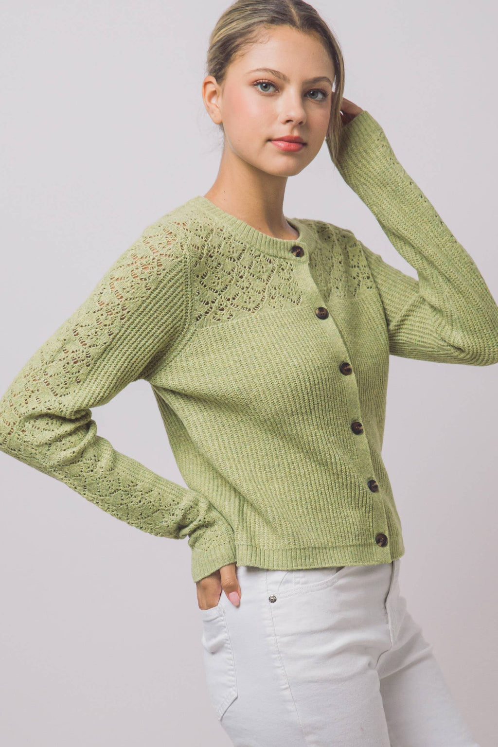 Pointelle Cardigan