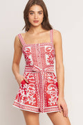 A printed woven romper - IP9119