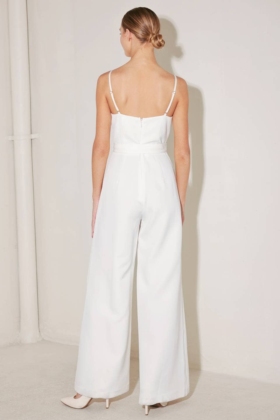 A solid woven jumpsuit - FP1753-W