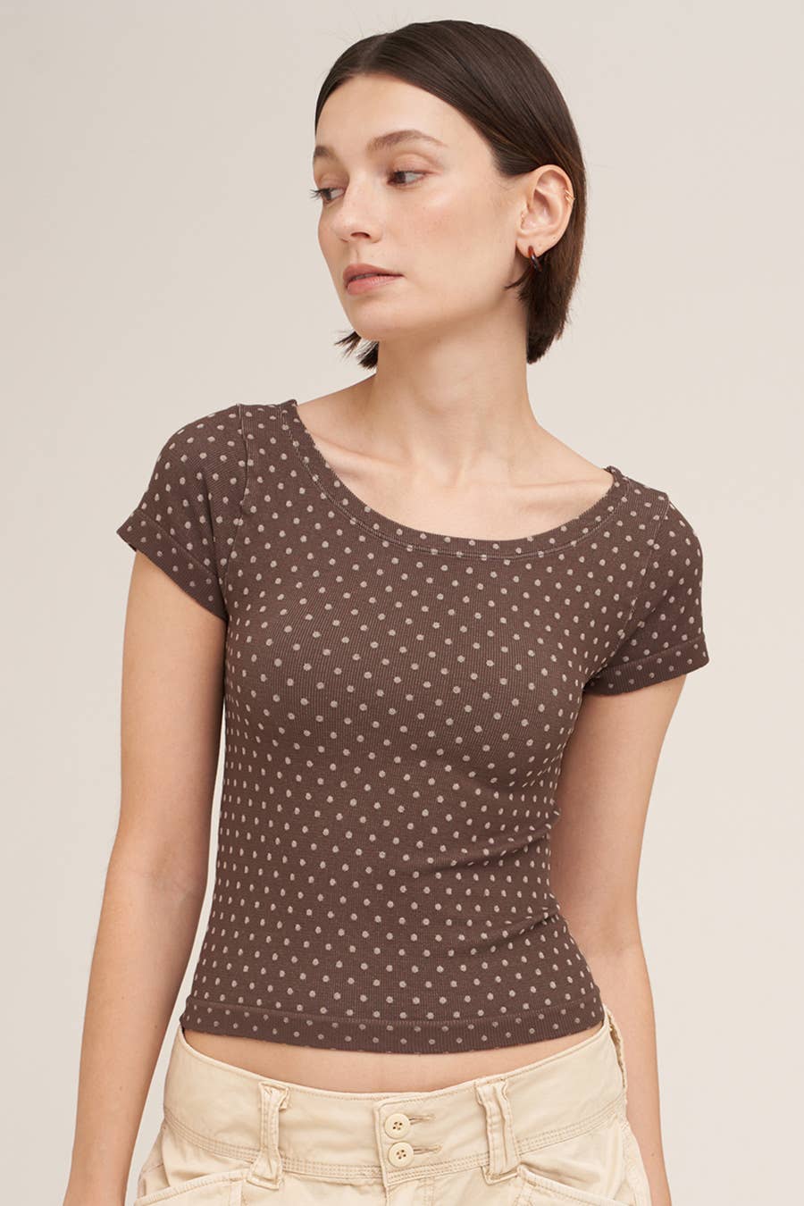 NS8588 -  Reversible Polka Dot Strap SS Top