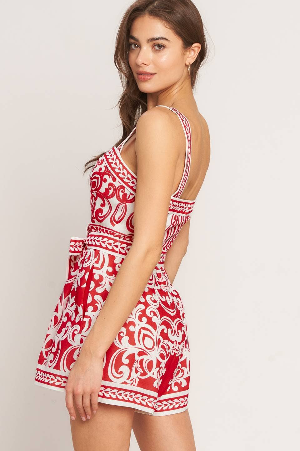A printed woven romper - IP9119