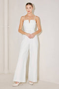 A solid woven jumpsuit - FP1753-W