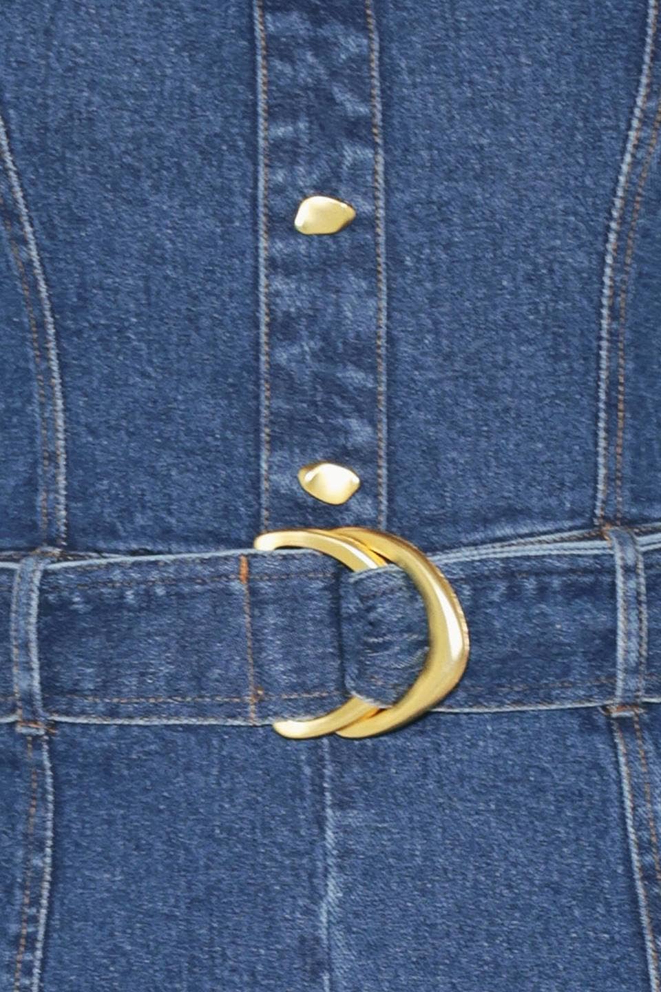 A washed denim jumpsuit - FP2136