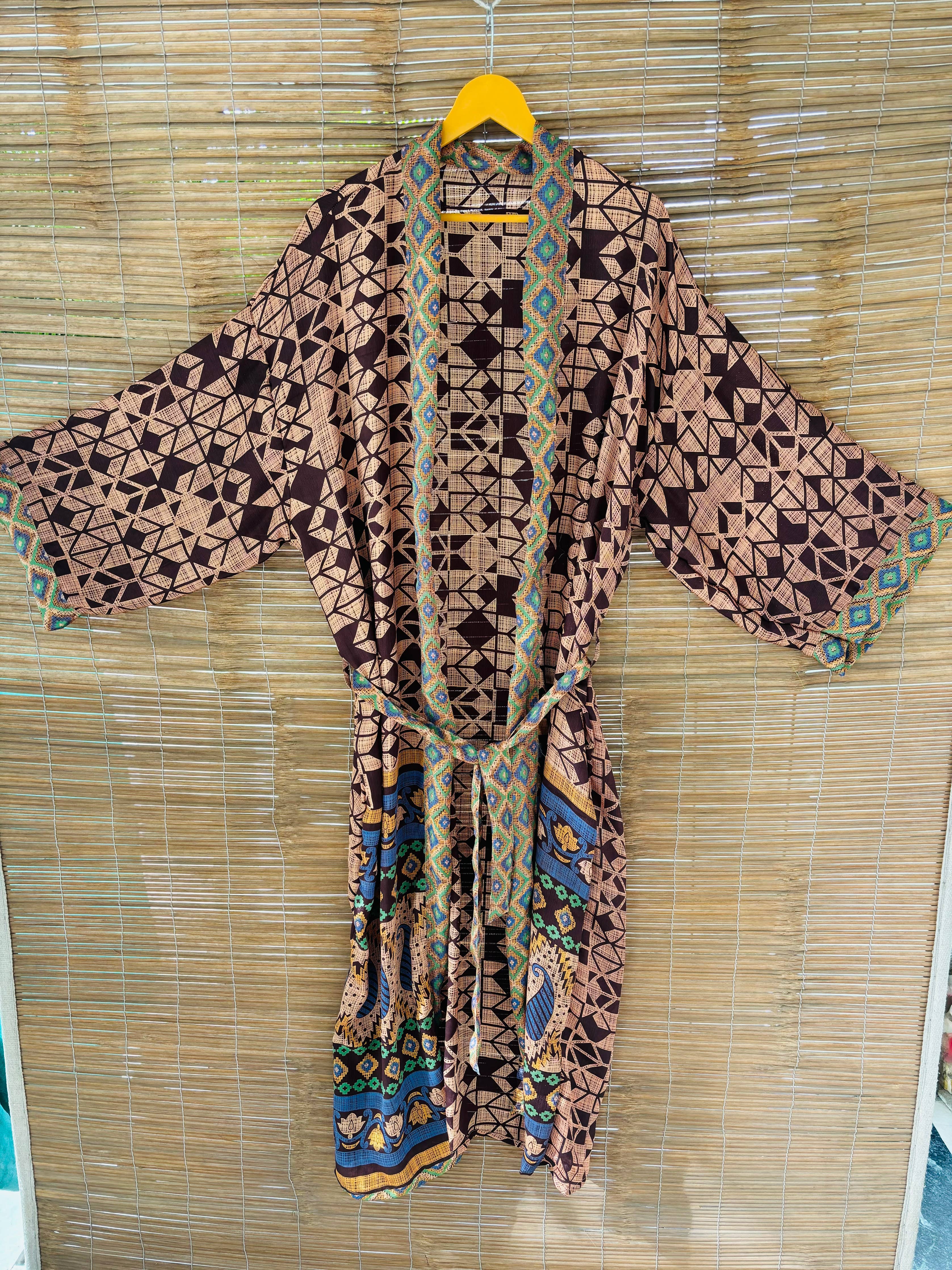 Recycled Silk kimonos for women - Body coverup