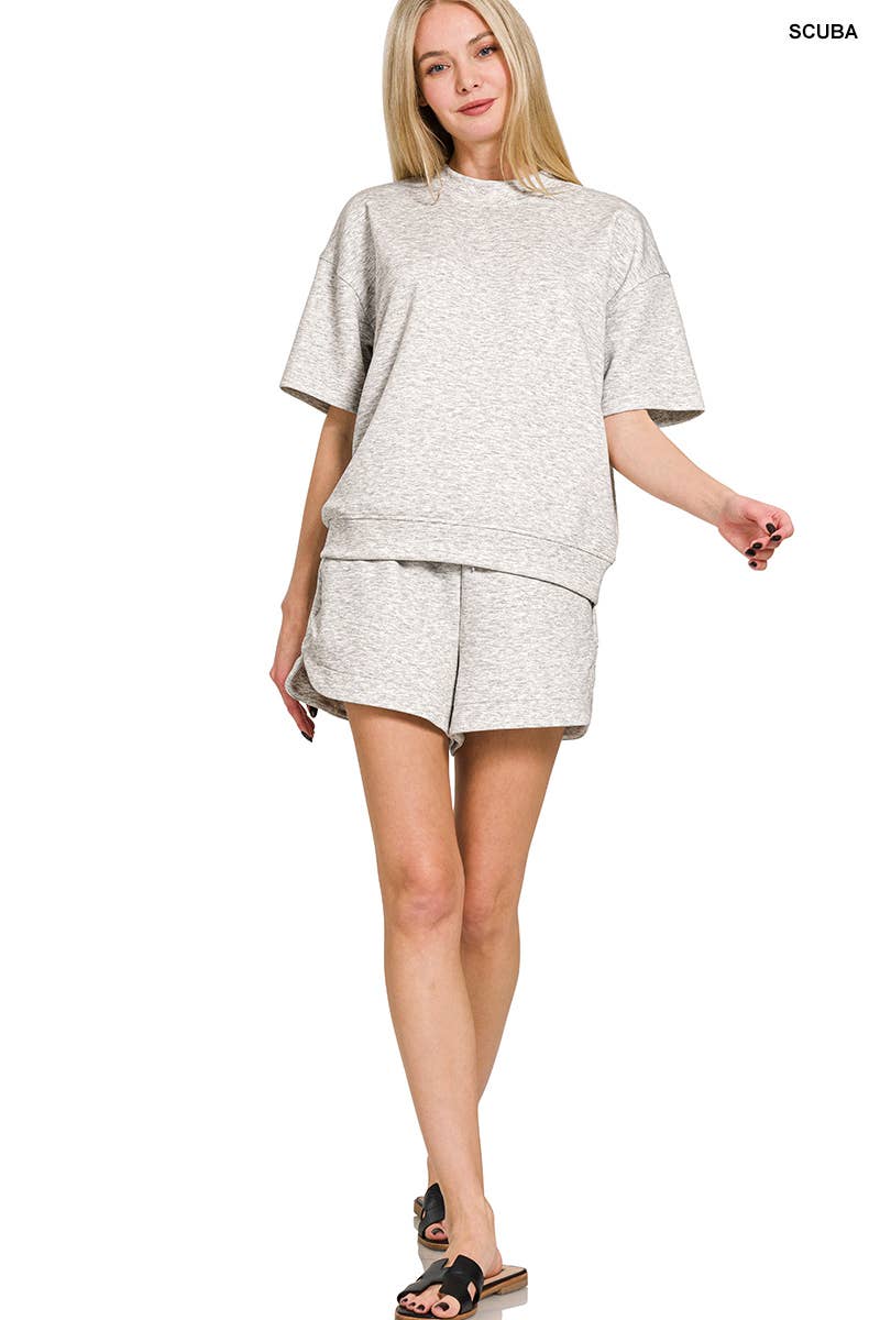 `Scuba Top & Dolphin Shorts 2PC Set Zenana