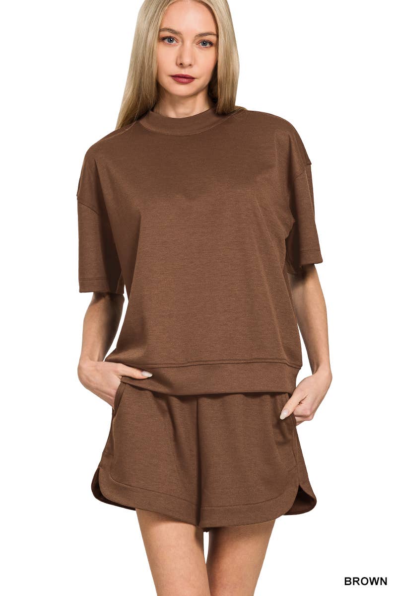 `Scuba Top & Dolphin Shorts 2PC Set Zenana