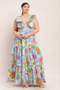 A printed woven maxi dress - ID23187-P