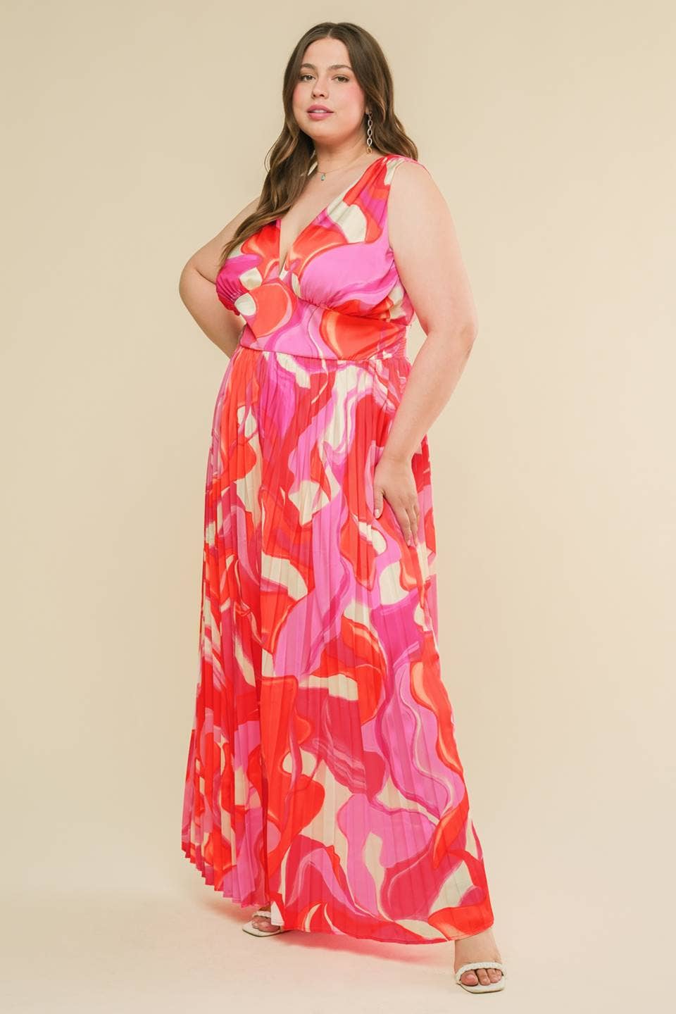 A printed woven jumpsuit - IP8406-P