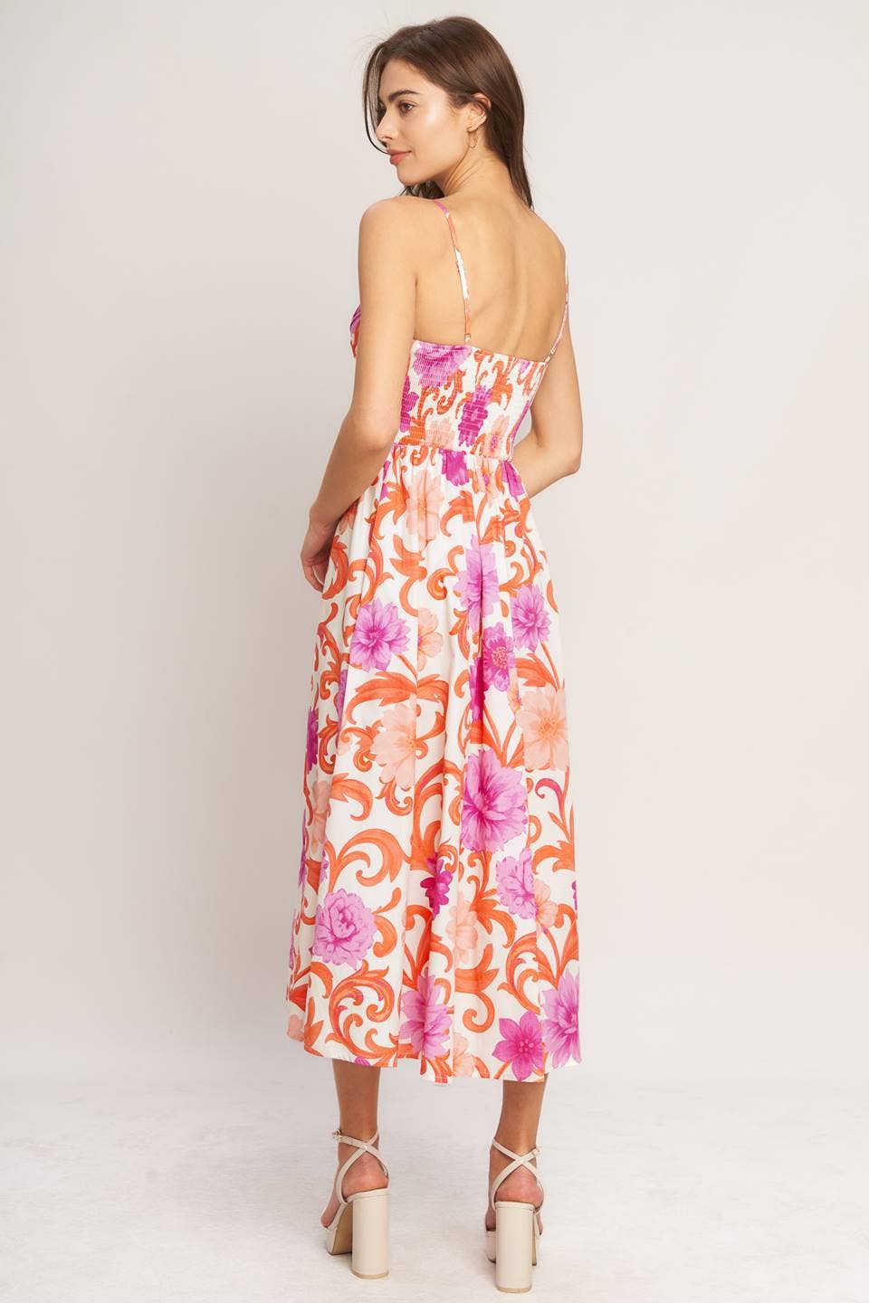 A printed woven midi dress - ID23586