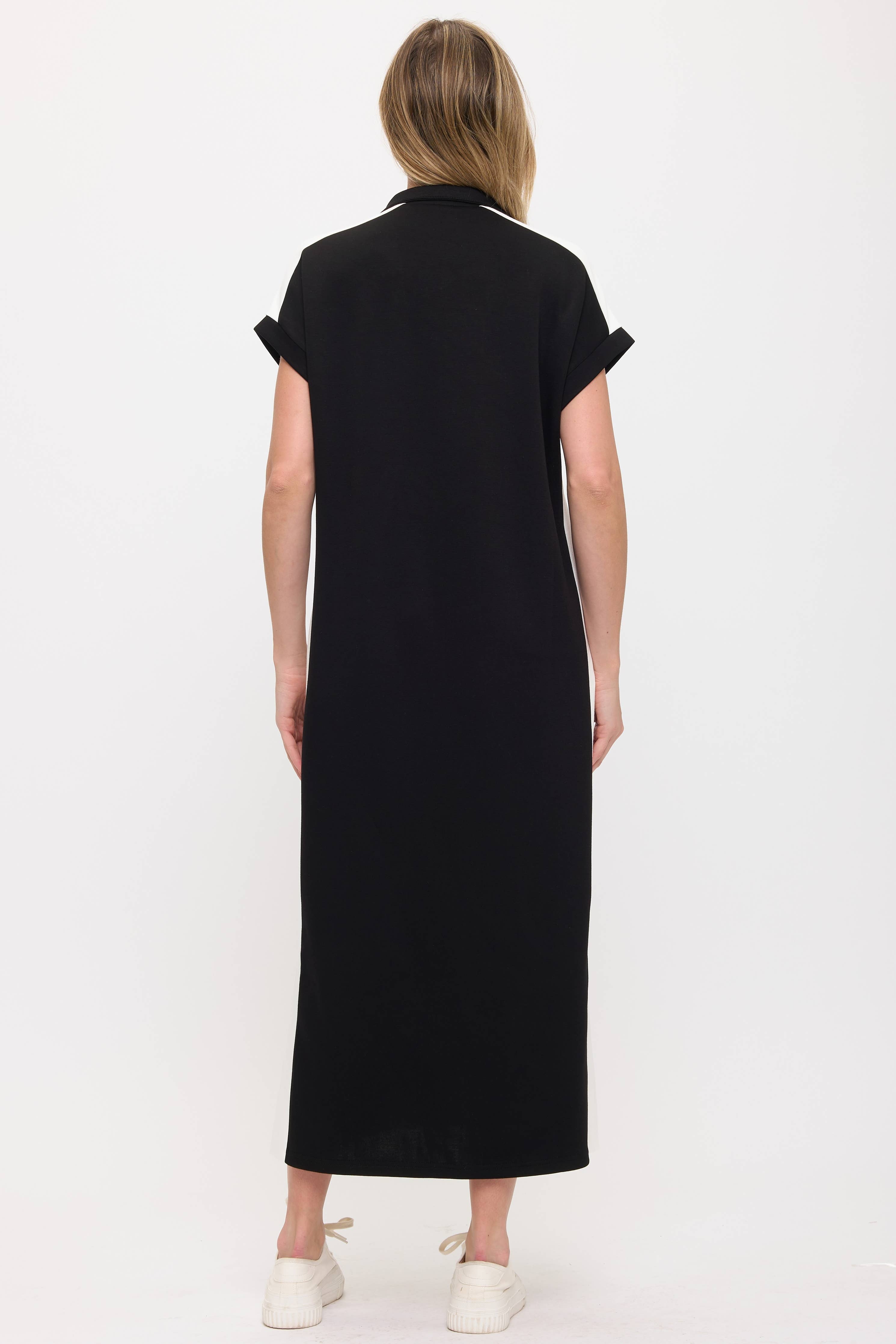 Color Blocked Scuba Dress