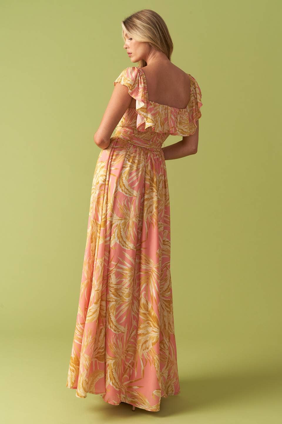 A printed woven midi dress - ID21892