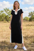 Color Blocked Scuba Dress