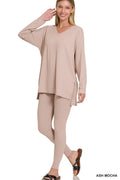 Brushed Dty Microfiber Loungewear Set - Zenana