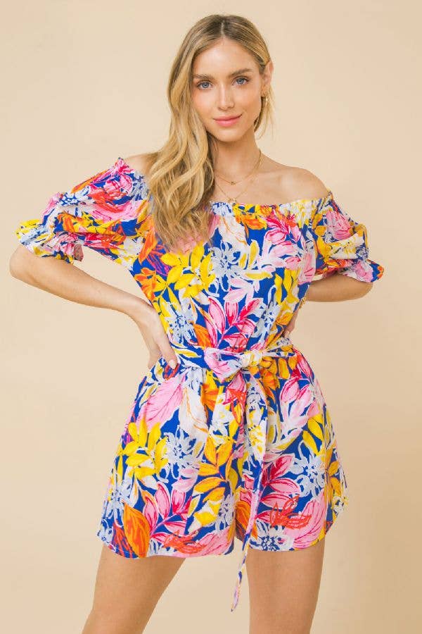 A Printed Romper -IP7352AZ