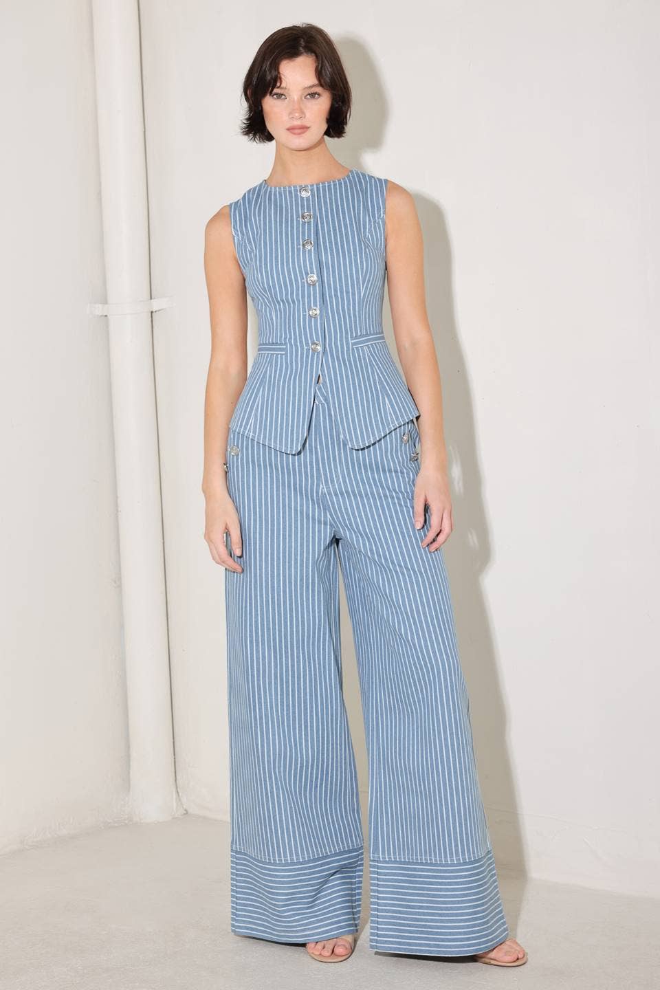 A striped woven pant - FP1916T