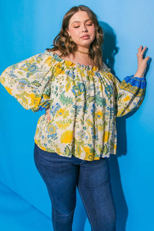 A printed texture woven top - ITP12235