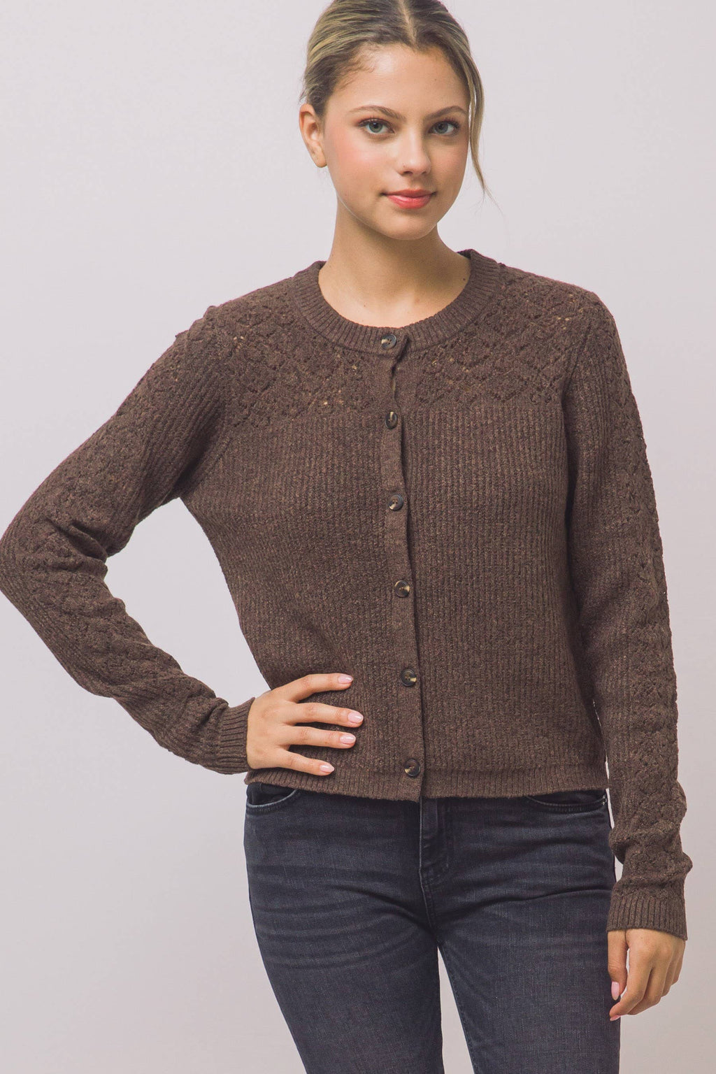 Pointelle Cardigan