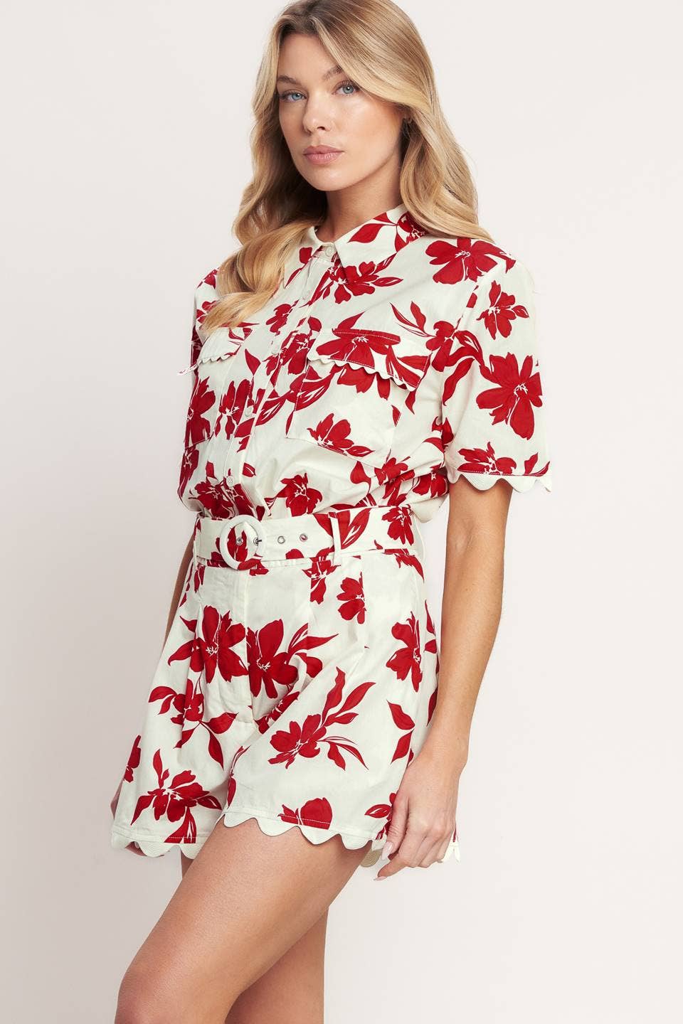 A printed woven top - IT13916B