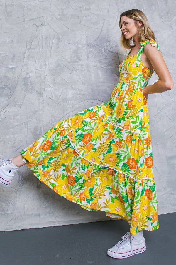 A printed maxi dress - ID20208