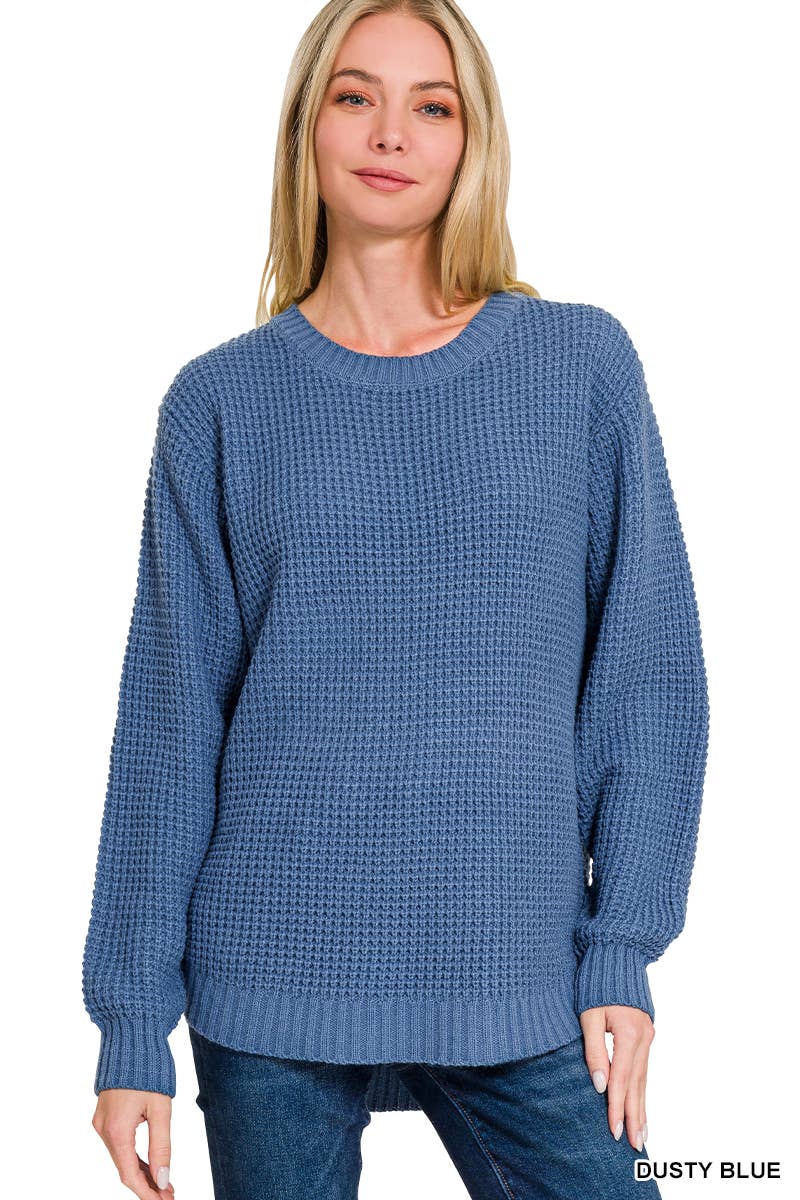 `Basic Waffle Sweater