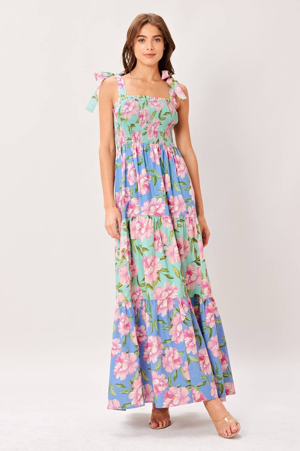 A printed woven maxi dress - ID23281