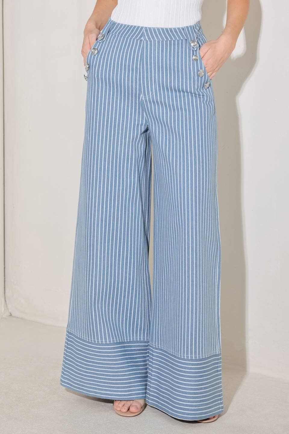 A striped woven pant - FP1916T