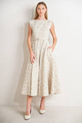 A textured woven midi dress - FD1966