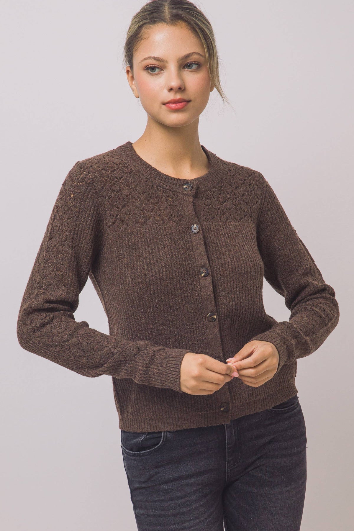 Pointelle Cardigan