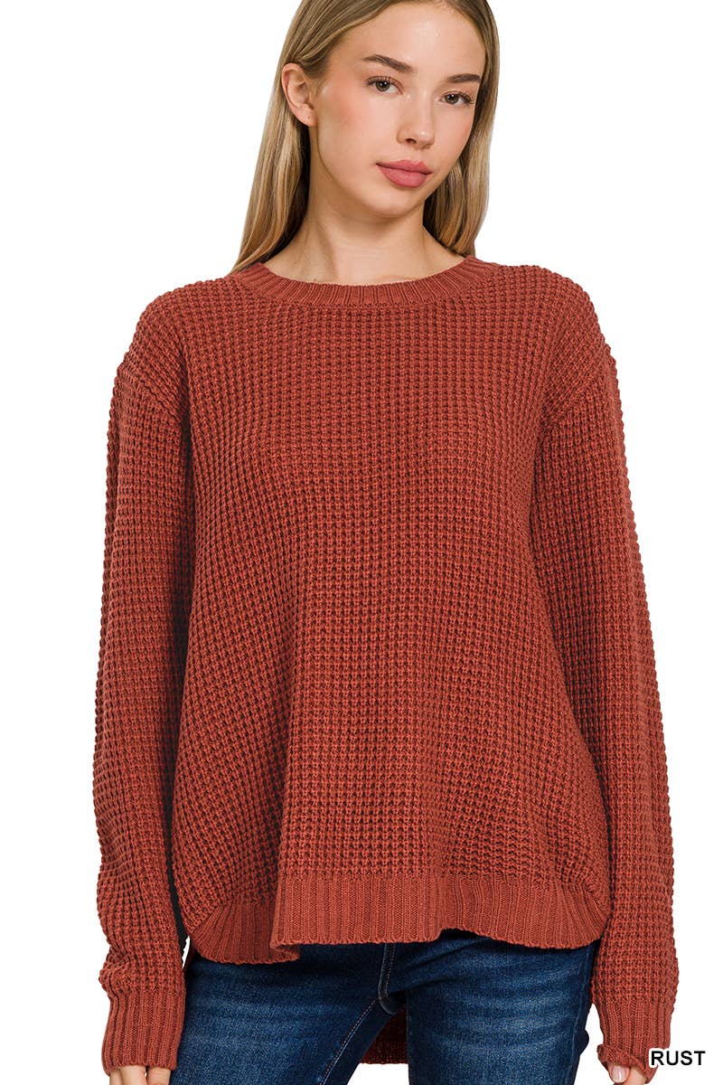 `Basic Waffle Sweater