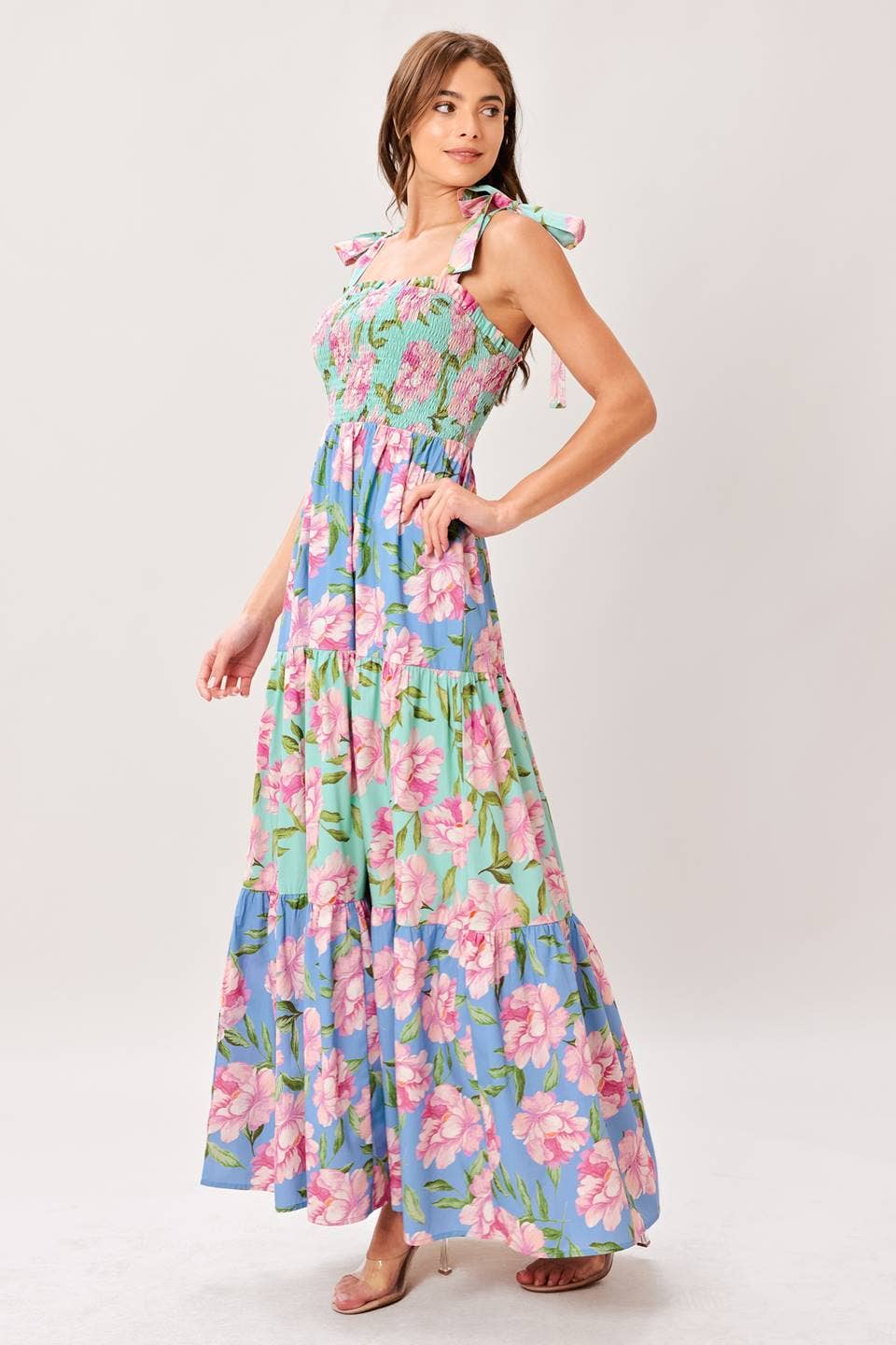 A printed woven maxi dress - ID23281