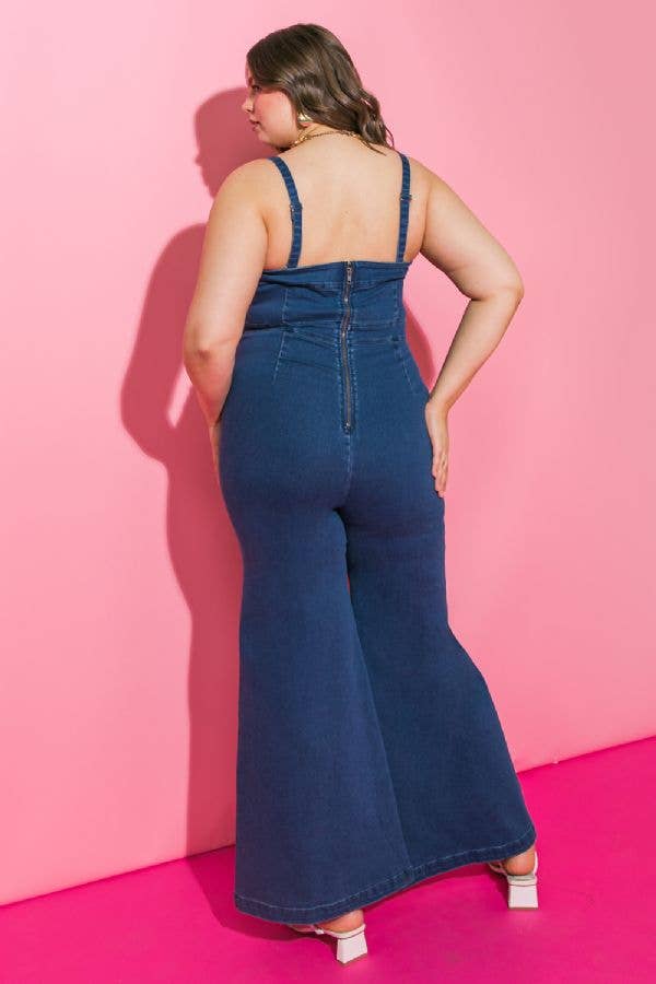 DENIM JUMPSUIT-PLUS