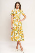 A printed woven midi dress - ID23261