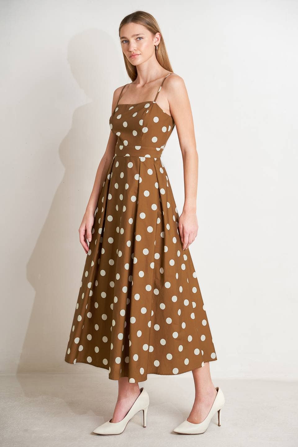 A printed woven midi dress - FD1898