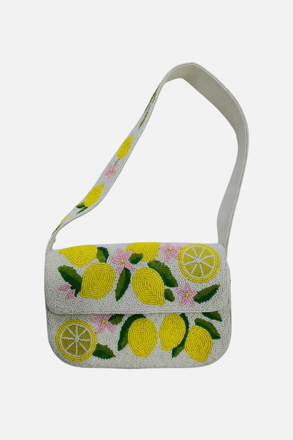 Limes Single Sided Beaded Shoulder Bag