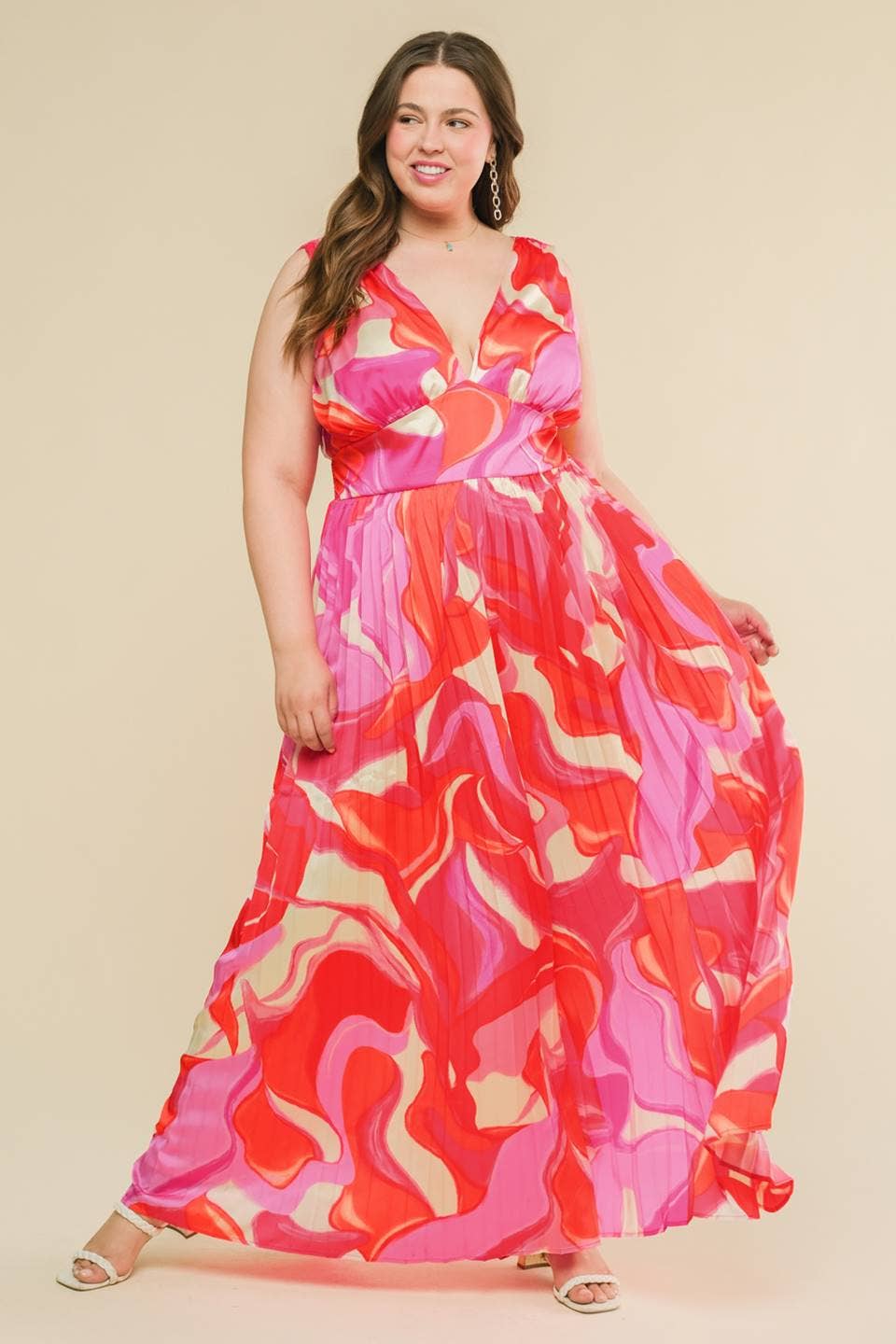 A printed woven jumpsuit - IP8406-P