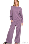 Scuba Crewneck Pullover & Pants 2 Piece Set - Zenana