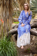 Liezl Maxi Dress Blue White 