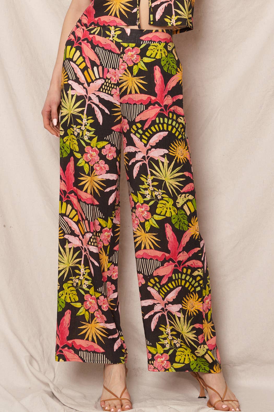 Tropical Print Pants