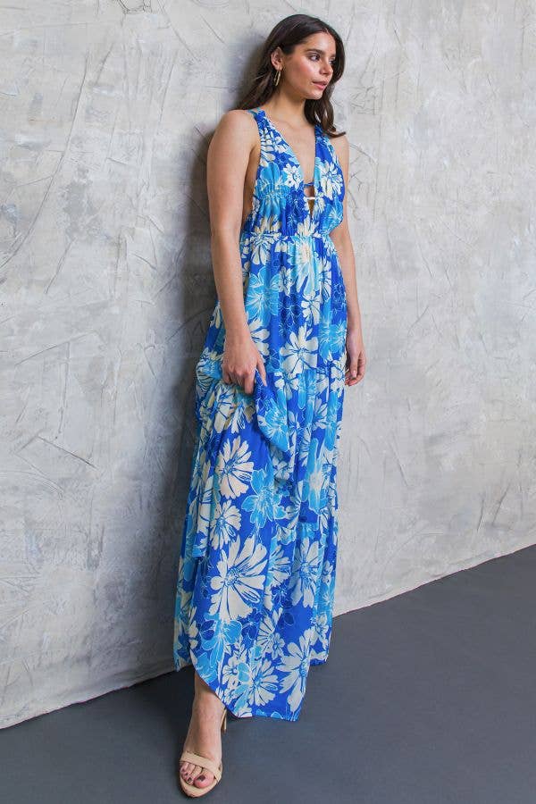 A printed woven maxi dress - ID20126