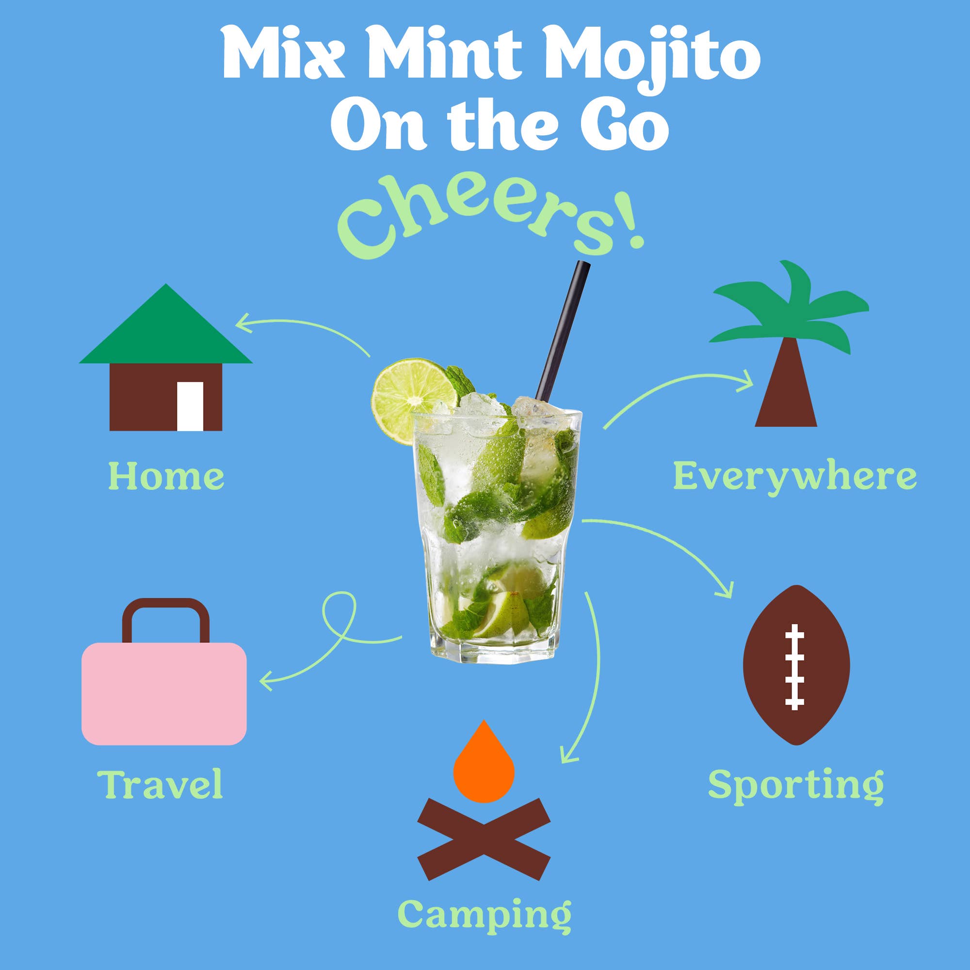 Mint Mojito Cocktail / Mocktail Mixer - 24ct Caddy